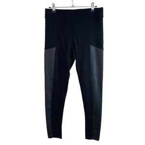 Dynamite - Black Faux Leather/Fabric Pant - Size Medium
